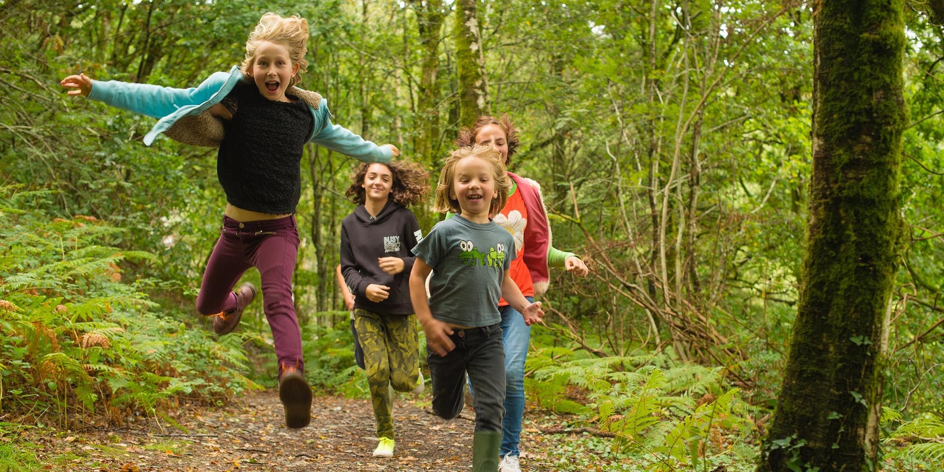 Kids running at CAT